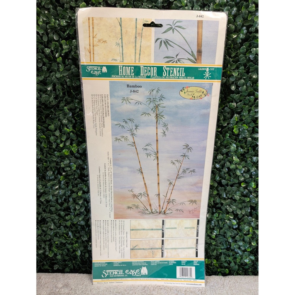 Stencil Ease Bamboo Home Decor Stencil Jeannie Serpa J-842 Laser Cut Reusable